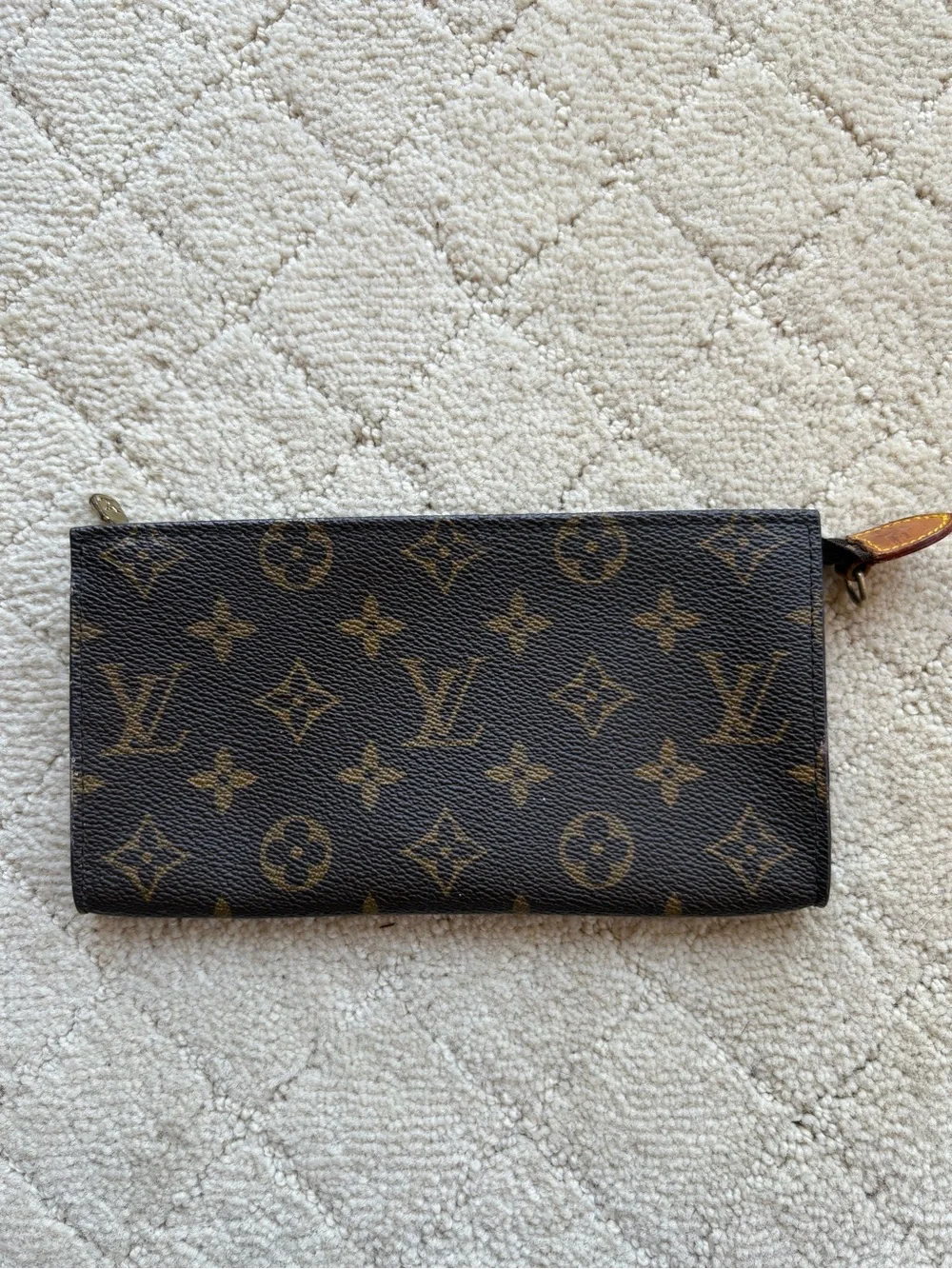 Louis Vuitton Monogram Canvas Zipped Pouch - Interior Lining Missing